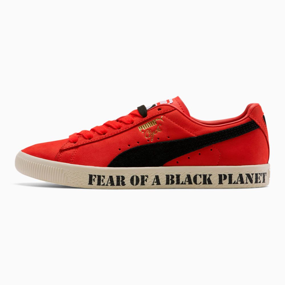 Puma x PUBLIC ENEMY Clyde Férfi Kosárlabda Cipő - Piros/Fekete ( Hungary - HKFJG2810 )